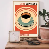 Кофейный постер More Espresso Less Depresso 29x42 см — фото 5