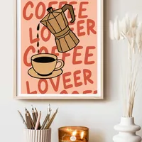 Интерьерный постер гейзер с чашкой кофе для кухни — фото 3