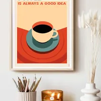 Постер с кофейной чашкой для интерьера — фото 2