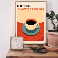 Постер с кофейной чашкой для интерьера — фото 3