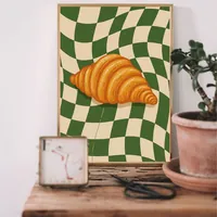 Постер круассан на кухню винтажный — фото 2