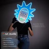Рик — неоновая вывеска Art Studio