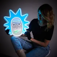 Неоновая вывеска Рик белый/голубой 45×42 см — фото 3