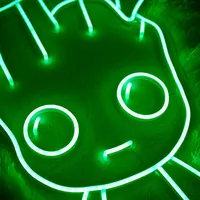 Неоновая вывеска Грут зеленый 35×60 см — фото 4