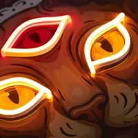 Неоновая вывеска с изображением кошки 40х40 — фото 3