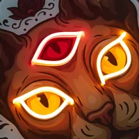 Неоновая вывеска с изображением кошки 40х40 — фото 4