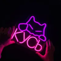 Кусь с кошкой 26*30 — неоновая вывеска Art Studio