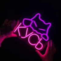 Неоновая вывеска 'Кусь с кошкой' 26×30 на стену — фото 2