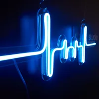 Неоновая вывеска «Биение» на стену 60×30 см — фото 2