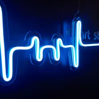 Неоновая вывеска «Биение» на стену 60×30 см — фото 3