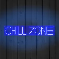 Неоновая вывеска Chill zone 76×15 см фиолетовая — фото 3