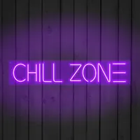 Неоновая вывеска Chill zone 76×15 см фиолетовая — фото 5