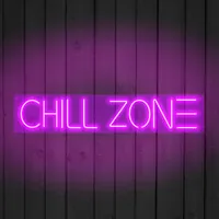 Неоновая вывеска Chill zone 76×15 см фиолетовая — фото 6