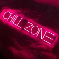 Неоновая вывеска Chill Zone розового цвета с диммером — фото 3
