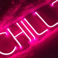 Неоновая вывеска Chill Zone розового цвета с диммером — фото 4