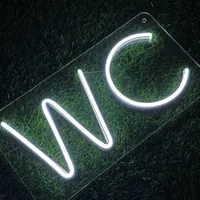 Неоновая табличка WC для ванной комнаты и общественных помещений — фото 2