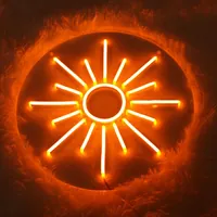 Неоновая вывеска с надписью Солнце для интерьера — фото 3