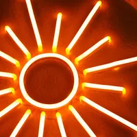 Неоновая вывеска с надписью Солнце для интерьера — фото 4