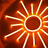 Неоновая вывеска с надписью Солнце для интерьера — фото 5