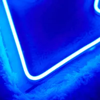 Неоновая вывеска Bar для бара синий — фото 5