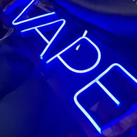 Неоновая вывеска Vape 50x20 синий — фото 6