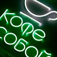 Неоновая вывеска «Кофе с собой» для кафе — фото 5