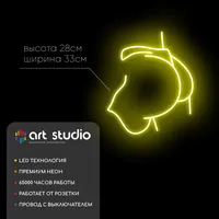 Попа — неоновая вывеска Art Studio