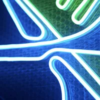 Неоновая вывеска ножницы и расческа для парикмахера — фото 4