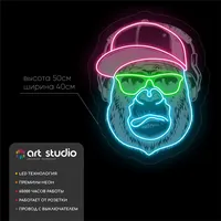 Горилла — неоновая вывеска Art Studio