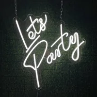 Неоновая вывеска Let's Party 50×45 см на стену — фото 2