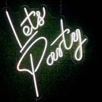 Неоновая вывеска Let's Party 50×45 см на стену — фото 3