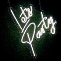 Неоновая вывеска Let's Party 50×45 см на стену — фото 4