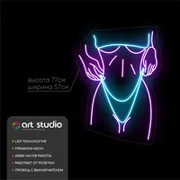 Женская фигура в бикини — неоновая вывеска Art Studio