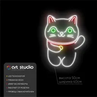 Манэки-нэко — неоновая вывеска Art Studio