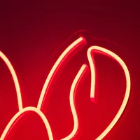 Неоновая вывеска рак красный для баров и кафе — фото 2