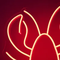 Неоновая вывеска рак красный для баров и кафе — фото 3