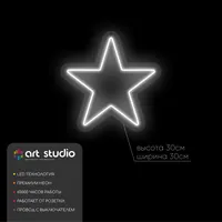 Звезда — неоновая вывеска Art Studio