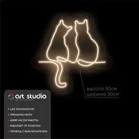 Котики — неоновая вывеска Art Studio