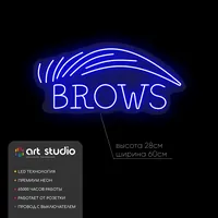 Brows — неоновая вывеска Art Studio