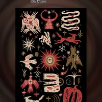 Эзотерический постер с астрологией и магическими символами — фото 1