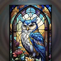 витражная сова — неоновая вывеска Art Studio