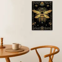 Постер золотая пчела, луна и звёзды мистический арт — фото 4