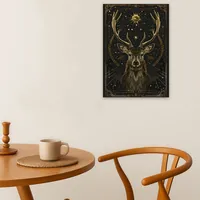 постер мистический олень звезды черный фон — фото 4