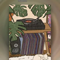 скандинавский постер спящий котик — фото 1