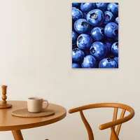 Ботанический постер ягоды черники 29×42 см голубой — фото 4