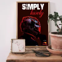 Постер Формулы 1 гонщик в шлеме на плотной бумаге без рамки — фото 2