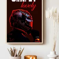 Постер Формулы 1 гонщик в шлеме на плотной бумаге без рамки — фото 3