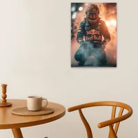 Постер гонщик Red Bull на фоне огня — фото 4