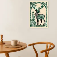 Постер олень в лесном стиле для интерьера — фото 4