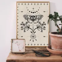 Минималистичный постер с мотыльком 29x42 см — фото 2